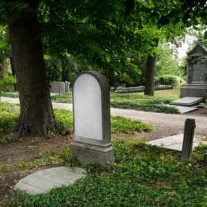 Round Graveyard Curve Headstone